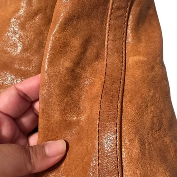 Rossi Firenze Italy Cognac Brown Genuine Leather Tote Bag - Picture 8 of 10